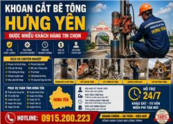 Khoan cắt bê tông Hưng Yên – Được nhiều khách hàng tin chọn,