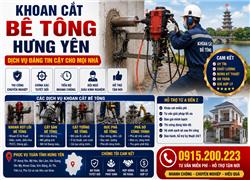 Khoan Cắt Bê Tông Hưng Yên – Dịch Vụ Đáng Tin Cậy Cho Mọi Nhà