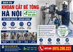 Dịch Vụ Khoan Cắt Bê Tông Hà Nội Không Gây Bụi Bẩn – Thi Công Sạch Sẽ, Nhanh Chóng