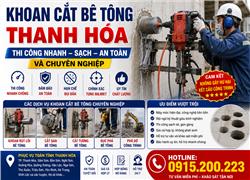 Khoan Cắt Bê Tông Thanh Hóa – Thi Công Nhanh, Sạch, An Toàn Và Chuyên Nghiệp