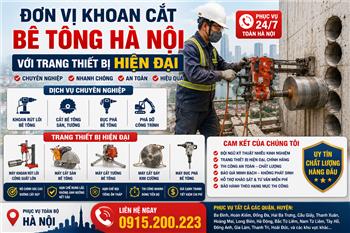 Đơn Vị Khoan Cắt Bê Tông Hà Nội Với Trang Thiết Bị Hiện Đại