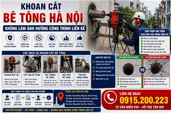 Khoan Cắt Bê Tông Hà Nội Không Làm Ảnh Hưởng Công Trình Liền Kề
