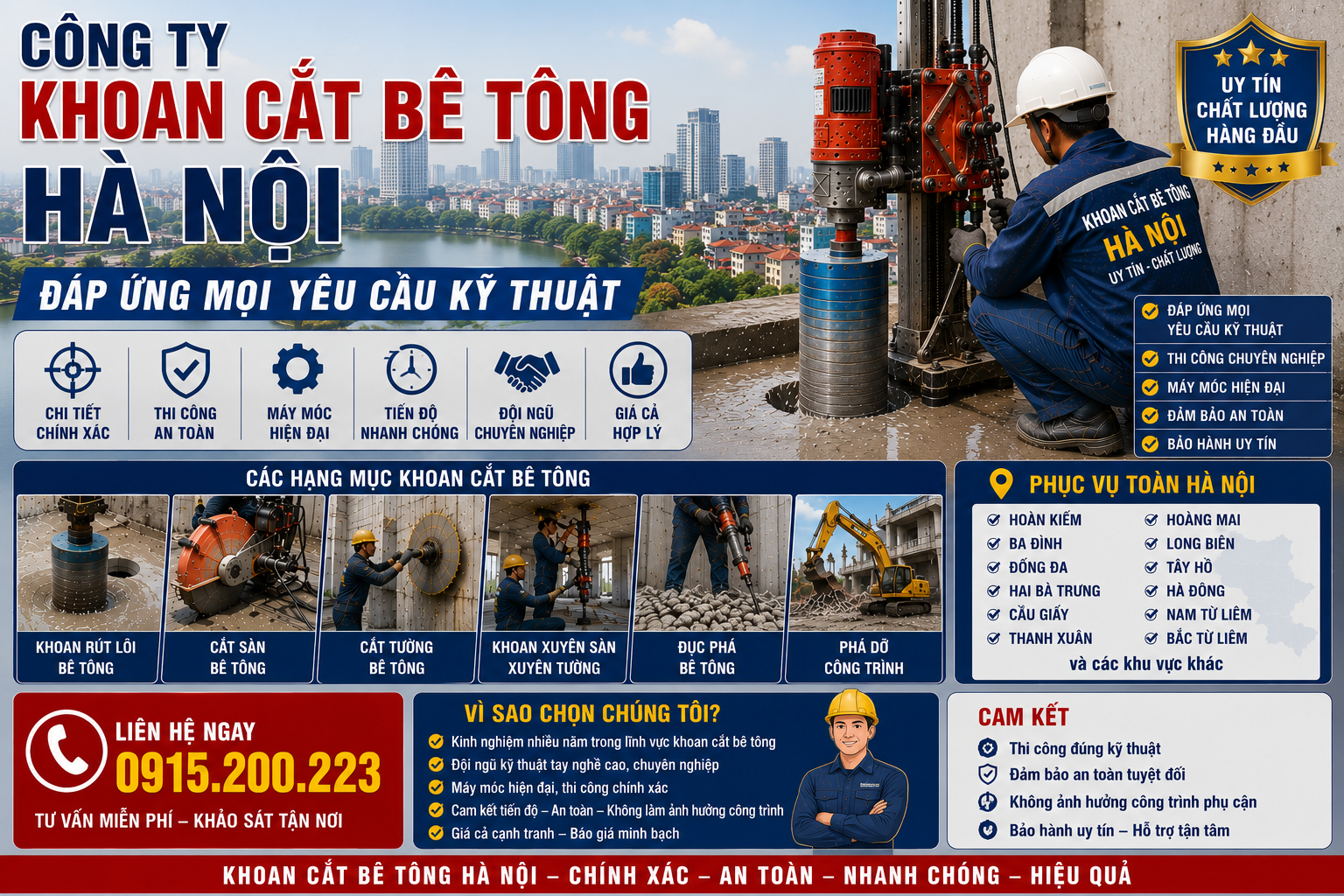 Công Ty Khoan Cắt Bê Tông Hà Nội – Đáp Ứng Mọi Yêu Cầu Kỹ Thuật