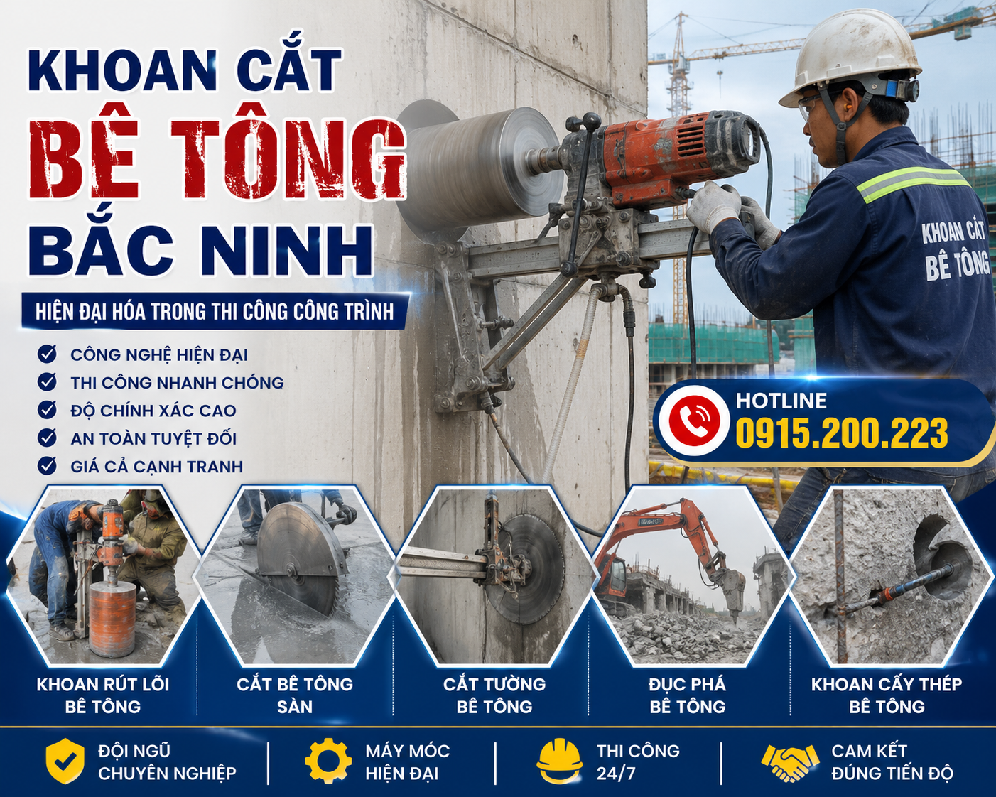 Khoan Cắt Bê Tông Bắc Ninh Uy Tín – Công Nghệ Hiện Đại, Giá Tốt 2026